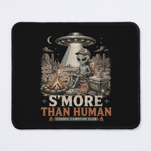 Item preview, S’More Than Human - Funny Alien Camping and Campfire Design designed and sold by BlackSector77.