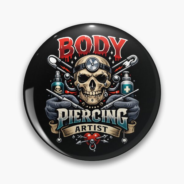 Item preview, Body Piercing Artist - Skull Tattoo Style Alternative Body designed and sold by SidTastic .