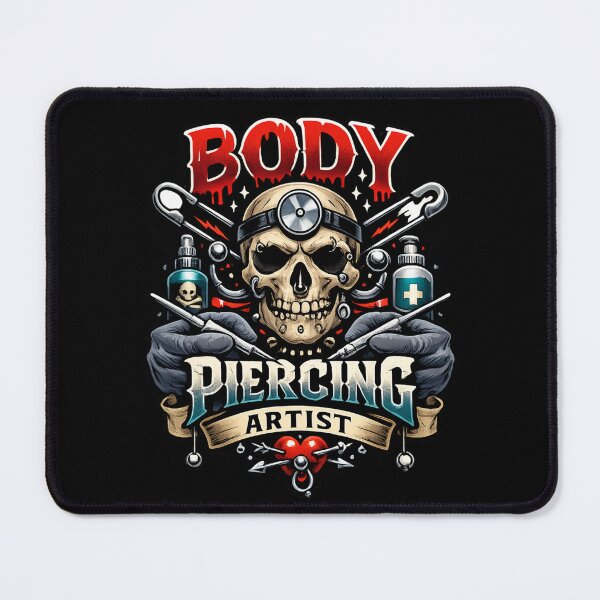 Item preview, Body Piercing Artist - Skull Tattoo Style Alternative Body designed and sold by SidTastic .