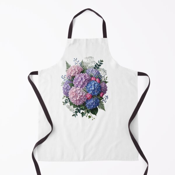 Item preview, Pink Blue blooming hydrangea and garden flowers  designed and sold by SOUFIANE1991.
