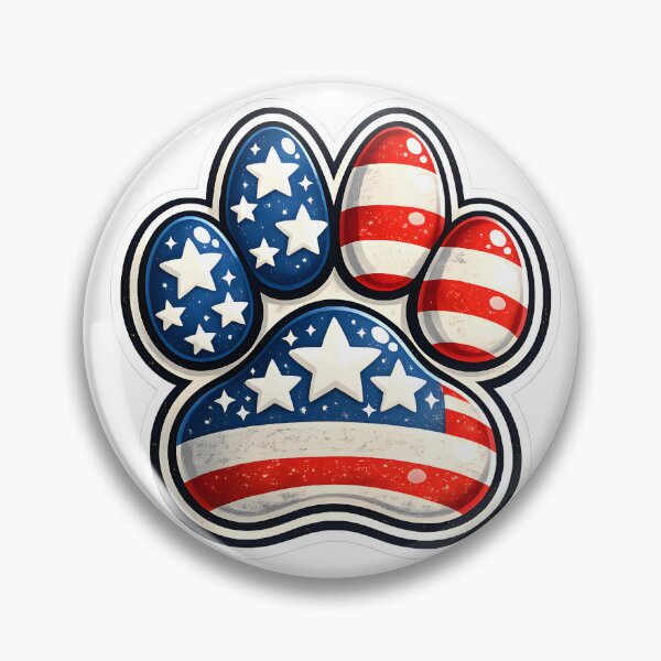Item preview, Stars, Stripes & Pawprints – Patriotic Dog Paw USA 4th of July designed and sold by Bettybee00.