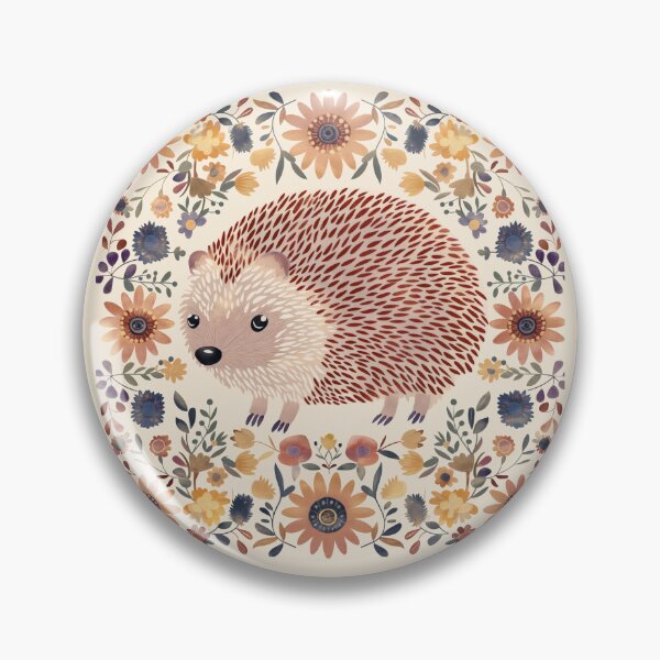 Item preview, Scandinavian Folk Art, Floral Hedgehog designed and sold by xiao xuans.