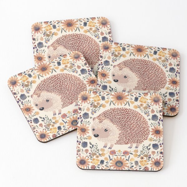 Item preview, Scandinavian Folk Art, Floral Hedgehog  designed and sold by xiao xuans.