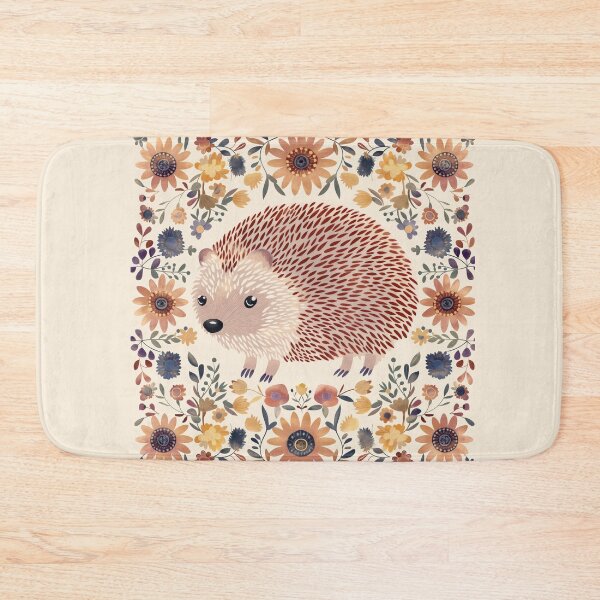 Item preview, Scandinavian Folk Art, Floral Hedgehog  designed and sold by xiao xuans.