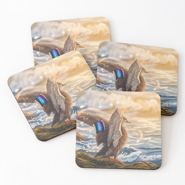 Item preview, Majestic Anime Mallard Duck at Sunrise designed and sold by henkephotoart.