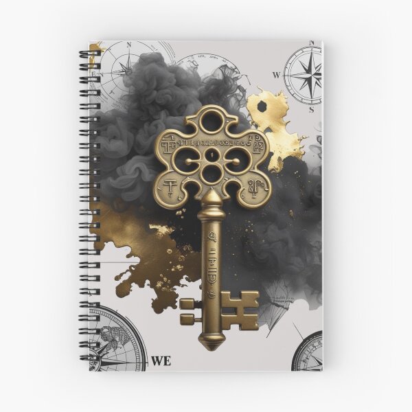 Item preview, 1. Antique Skeleton Key Black Gold Watercolor designed and sold by Biedroneczka.