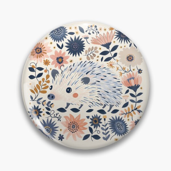 Item preview, Scandinavian Folk Art, Floral Hedgehog designed and sold by xiao xuans.