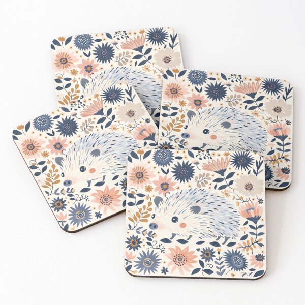 Item preview, Scandinavian Folk Art, Floral Hedgehog  designed and sold by xiao xuans.