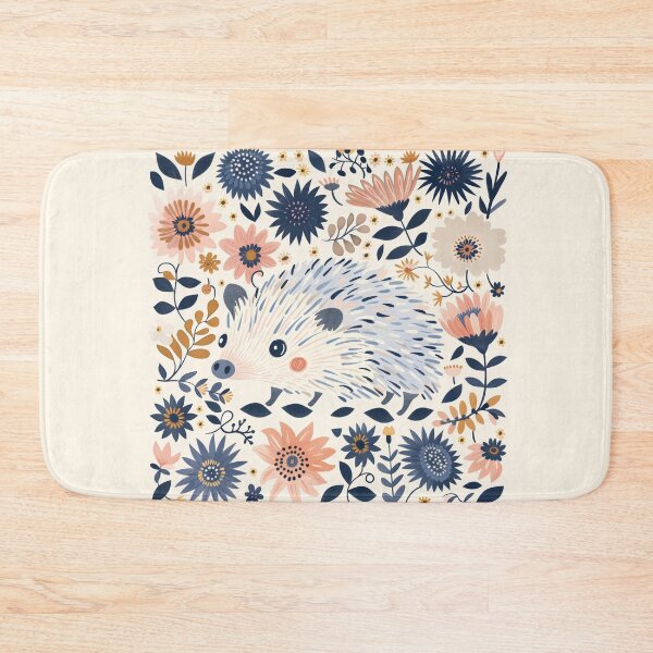 Item preview, Scandinavian Folk Art, Floral Hedgehog  designed and sold by xiao xuans.