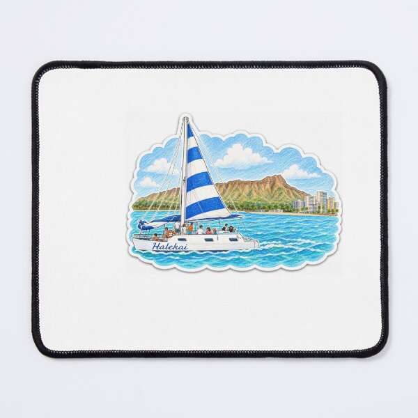 Item preview, Boat in front of Diamond Head, Oahu Hawaii Color designed and sold by Justtryjng.