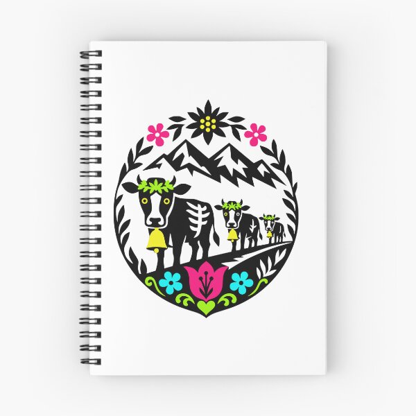 Item preview, Swiss Alpine Cow Family Folk Art Silhouette designed and sold by AntiqueImages.