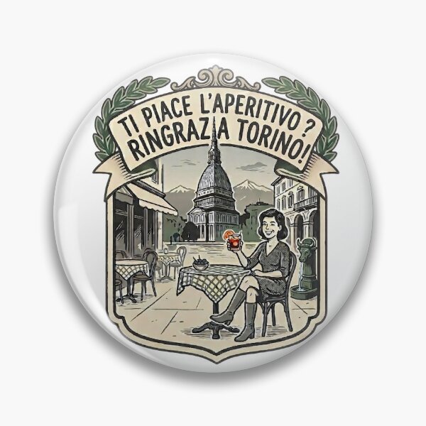 Item preview, Do You Like Aperitivo? Thank Turin! - Vintage Retro Style designed and sold by Torinostalgia.
