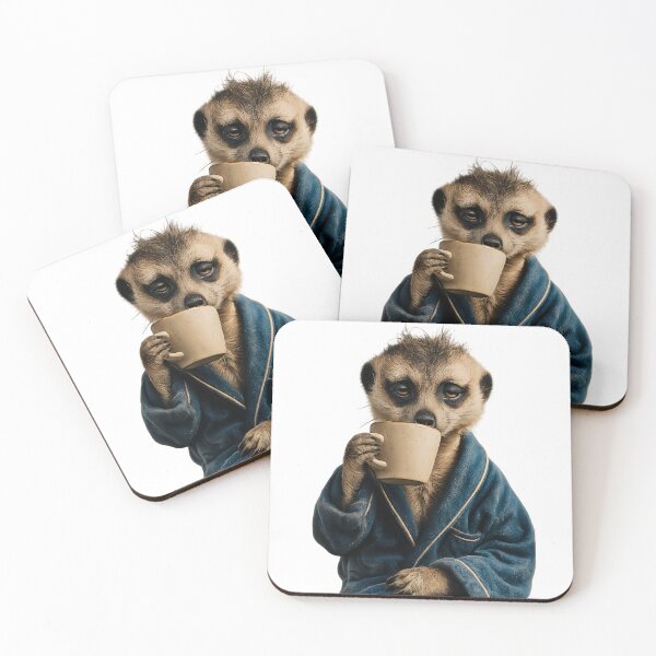 Item preview, Sleepy Meerkat Coffee Lover | Funny Morning Animal Meme Design designed and sold by athanasioungr.