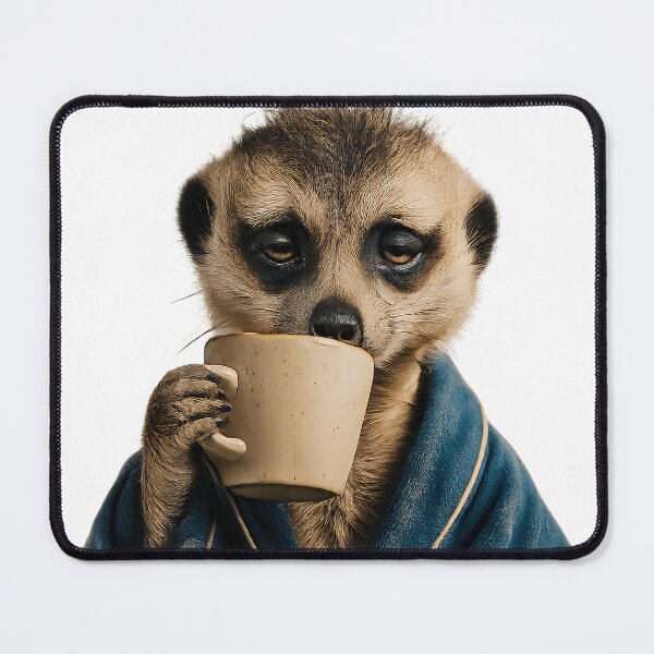 Item preview, Sleepy Meerkat Coffee Lover | Funny Morning Animal Meme Design designed and sold by athanasioungr.