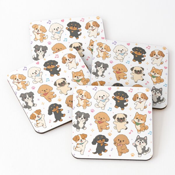 Item preview, Kawaii Puppies Grid Pattern Dog Lover Gift designed and sold by Seculinator.
