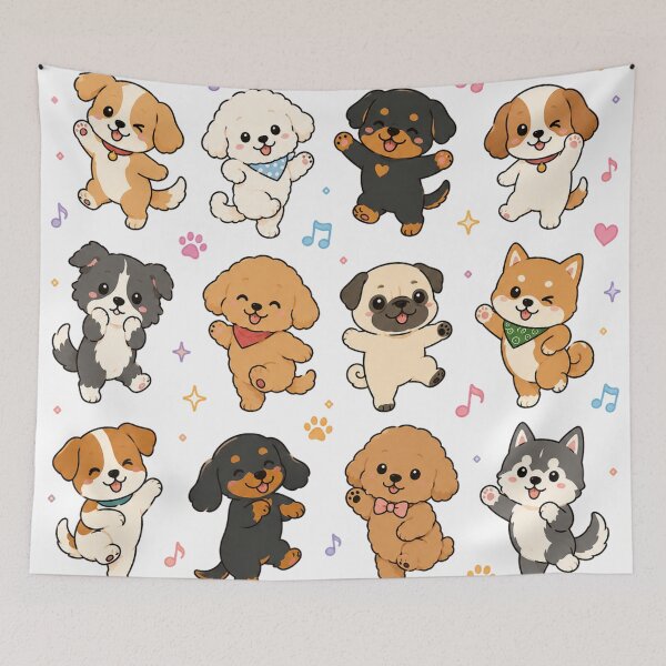Item preview, Kawaii Puppies Grid Pattern Dog Lover Gift designed and sold by Seculinator.