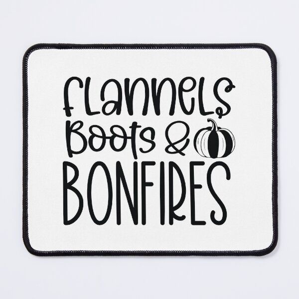 Item preview, Flannels Boots Bonfires - Cute Autumn Season Leaves Orange Pumpkin Cozy Campfire Nature Gift designed and sold by FuzionRaptor.