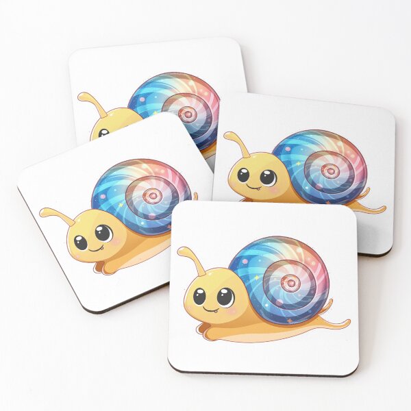 Artikelvorschau, Niedlicher Kawaii-Schnecken-Aufkleber im Chibi-Stil mit winziger Anime-Pastell-Schnecke entworfen und verkauft von TrendHub-365.
