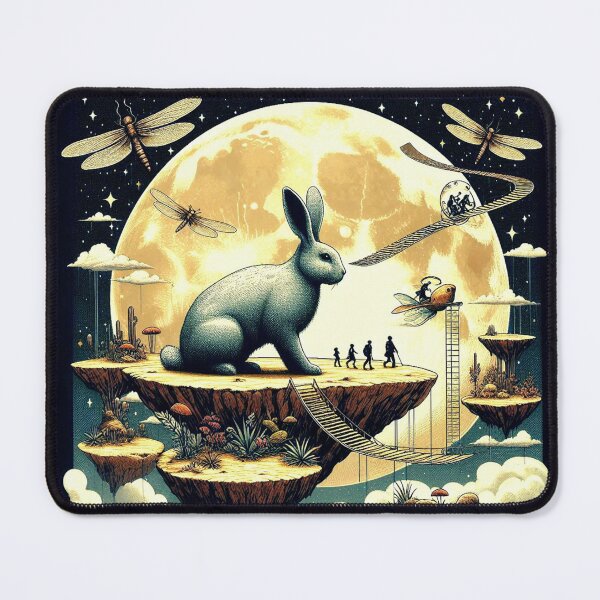 Item preview, Surreal Rabbit Island – Dreamlike Fantasy Scene designed and sold by Dogandesighn.