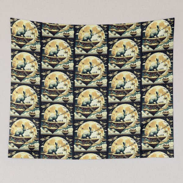 Item preview, Surreal Rabbit Island – Dreamlike Fantasy Scene designed and sold by Dogandesighn.
