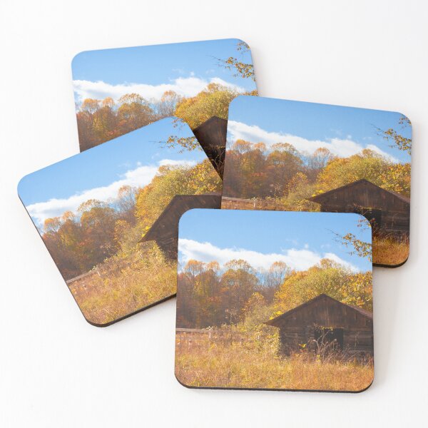 Item preview, Solitude in the Autumn Sun - Log Cabin fall landscape designed and sold by Melluna Studio.
