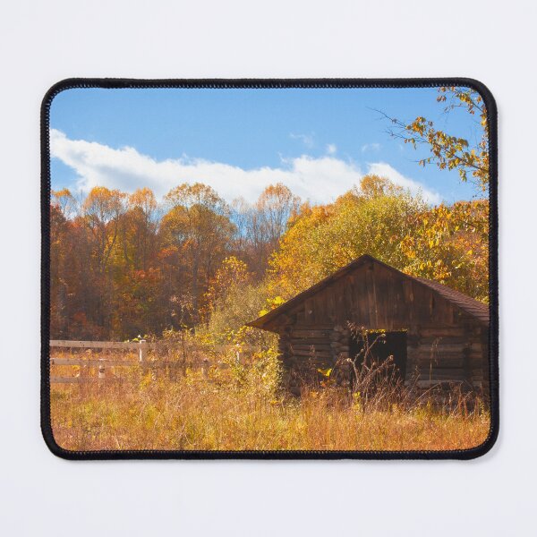 Item preview, Solitude in the Autumn Sun - Log Cabin fall landscape designed and sold by Melluna Studio.