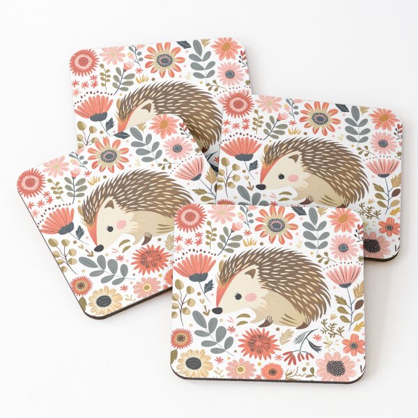Item preview, Scandinavian Folk Art, Floral Hedgehog  designed and sold by xiao xuans.
