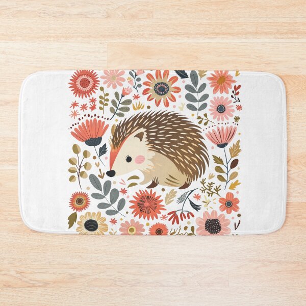 Item preview, Scandinavian Folk Art, Floral Hedgehog  designed and sold by xiao xuans.