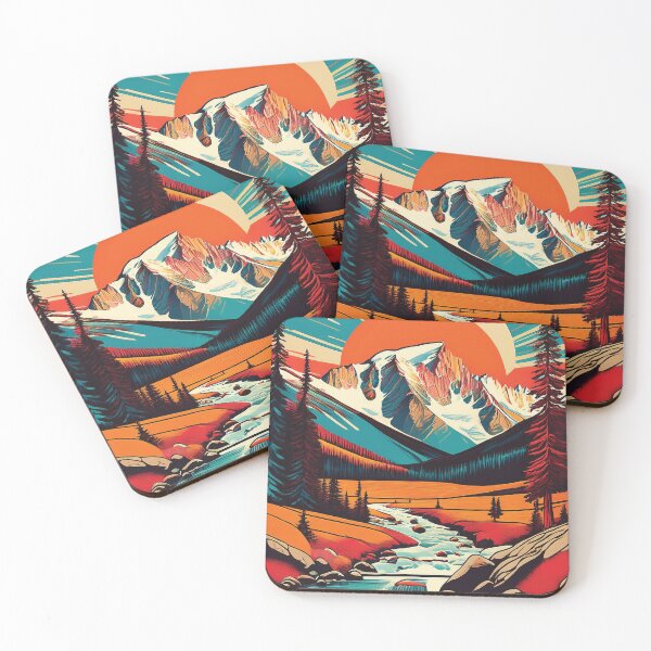Item preview, Rocky Mountain National Park Vintage Travel Poster | Retro Mountain Landscape Art designed and sold by Hallowed Artistry.