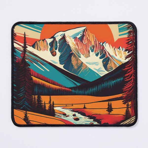 Item preview, Rocky Mountain National Park Vintage Travel Poster | Retro Mountain Landscape Art designed and sold by Hallowed Artistry.
