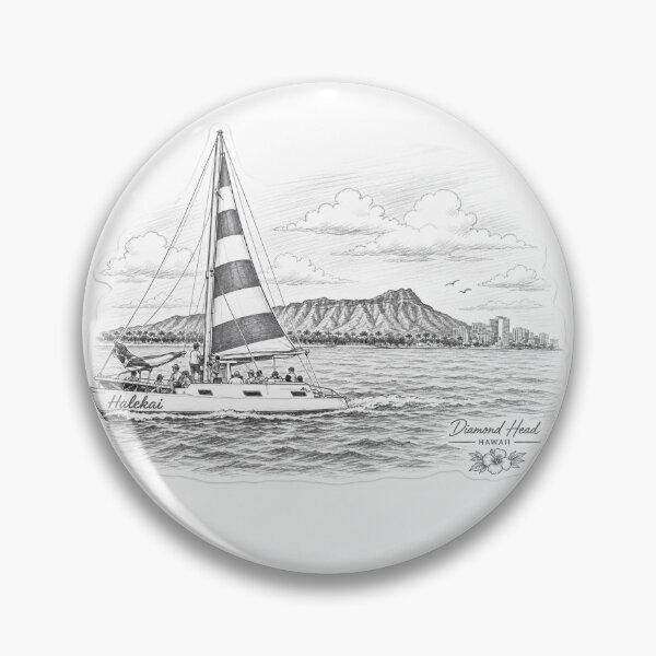 Item preview, Boat in front of Diamond Head, Oahu Hawaii designed and sold by Justtryjng.