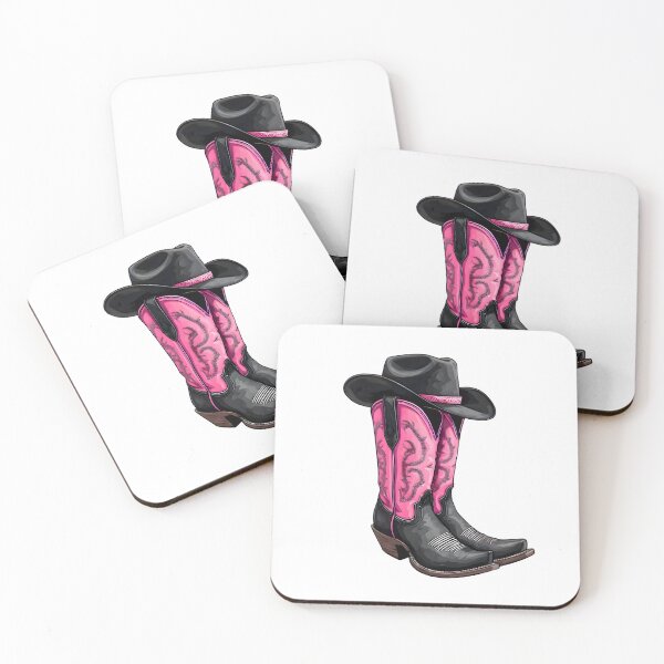 Item preview, Black & Pink Cowboy Boots Art Print | Yee-Haw! Sweet Chaos Cowboy Boot Collection designed and sold by Sweetchaos73.