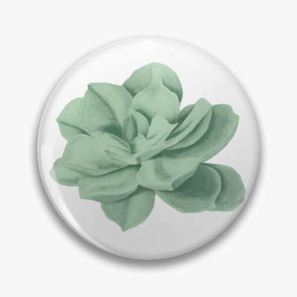 Item preview, Sage Green Watercolor Succulent Flower - Minimalist Nature Art designed and sold by Arteandart.