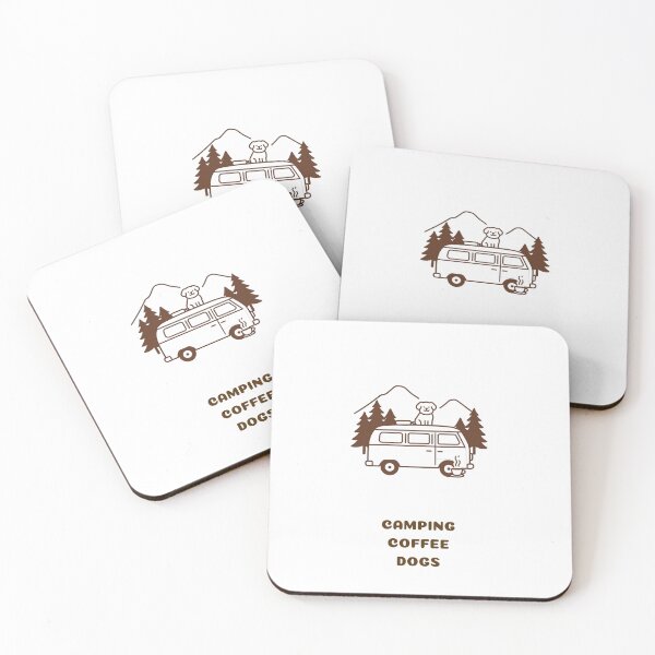 Item preview, Camping Coffee Dogs – Funny Dog Lover & Coffee Lover Camping Design designed and sold by gluxdesing.