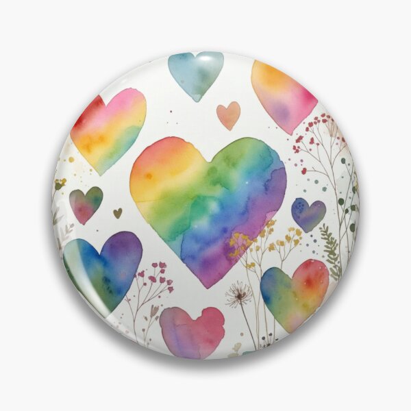 Item preview, Boho Rainbow Heart | Watercolor Pride Decor  designed and sold by GeoandHome.