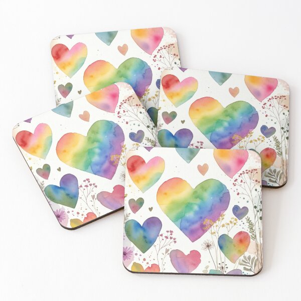 Item preview, Boho Rainbow Heart | Watercolor Pride Decor  designed and sold by GeoandHome.