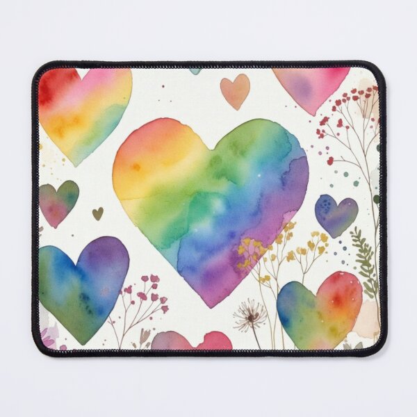 Item preview, Boho Rainbow Heart | Watercolor Pride Decor  designed and sold by GeoandHome.