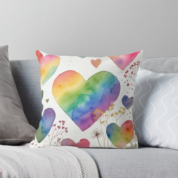 Item preview, Boho Rainbow Heart | Watercolor Pride Decor  designed and sold by GeoandHome.