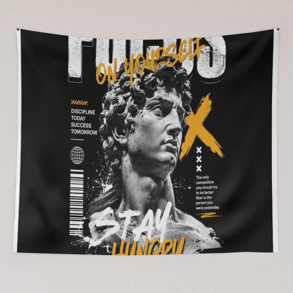 Item preview, Focus on yourself- stay hungry Motivation Graphics Design  designed and sold by urbanshop7.