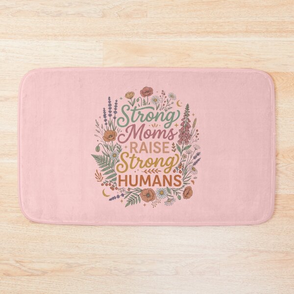 Item preview, Strong Moms Raise Strong Humans Cottagecore Wildflower Bouquet Inspirational Gift for Empowered Mothers designed and sold by Im-Ara.