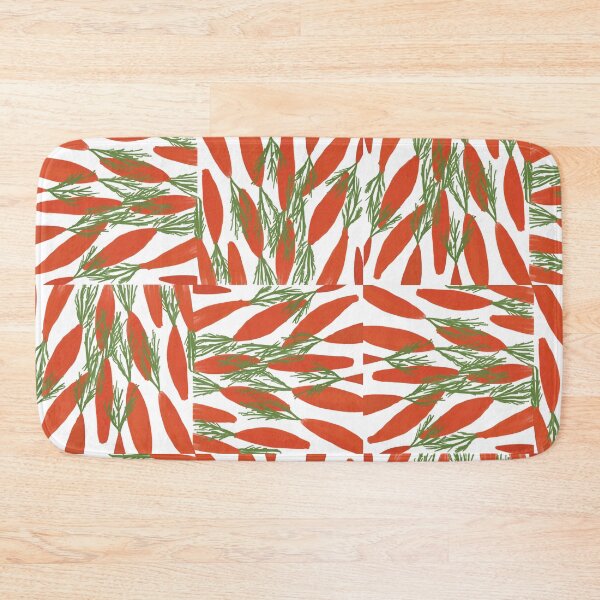 Item preview, carrot pattern, carrot print, carrot seamless pattern, vegetable illustration, hand drawn carrots, whimsical food art, botanical vegetable  designed and sold by MartaElezart.
