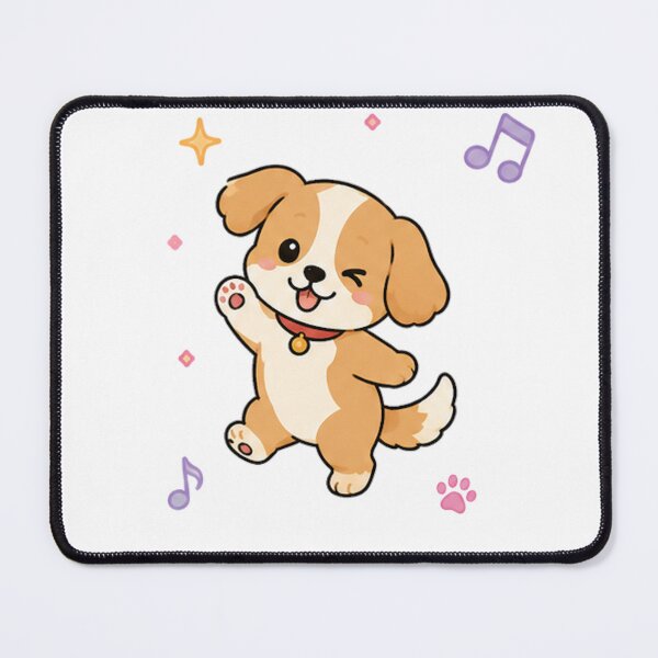 Item preview, Kawaii Waving Puppy Sticker Design designed and sold by Seculinator.