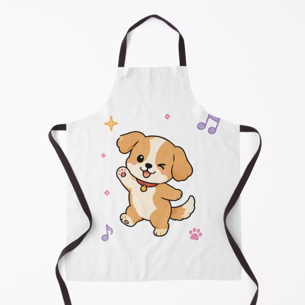 Item preview, Kawaii Waving Puppy Sticker Design designed and sold by Seculinator.