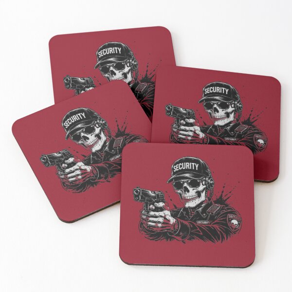 Item preview, Skeleton Security Officer Armed – Dark Gothic Skull Guard Design designed and sold by RAYBIL.