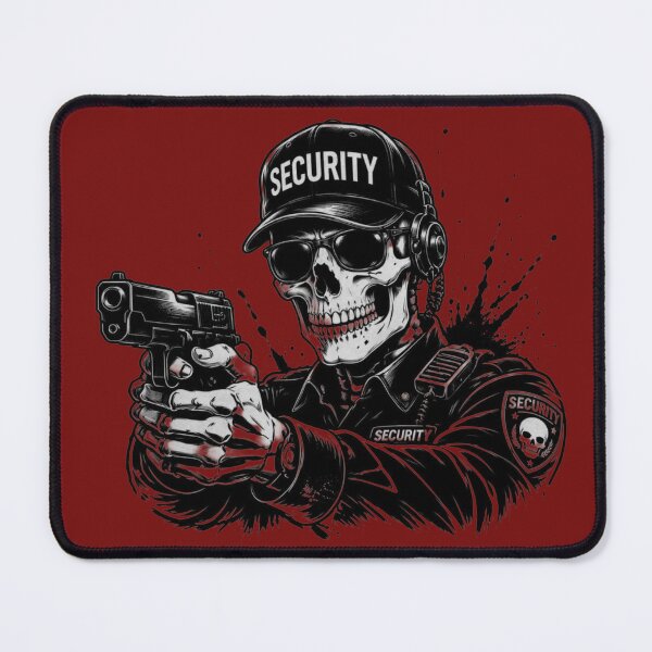Item preview, Skeleton Security Officer Armed – Dark Gothic Skull Guard Design designed and sold by RAYBIL.