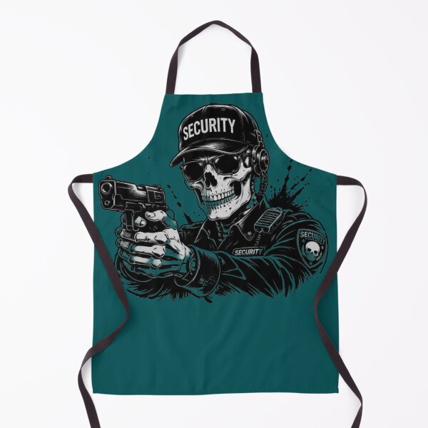 Item preview, Skeleton Security Officer Armed – Dark Gothic Skull Guard Design designed and sold by RAYBIL.