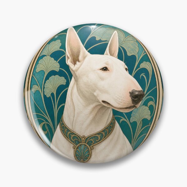 Item preview, Belle Epoque Bull Terrier Dog Mom Dad Art designed and sold by AntiqueImages.