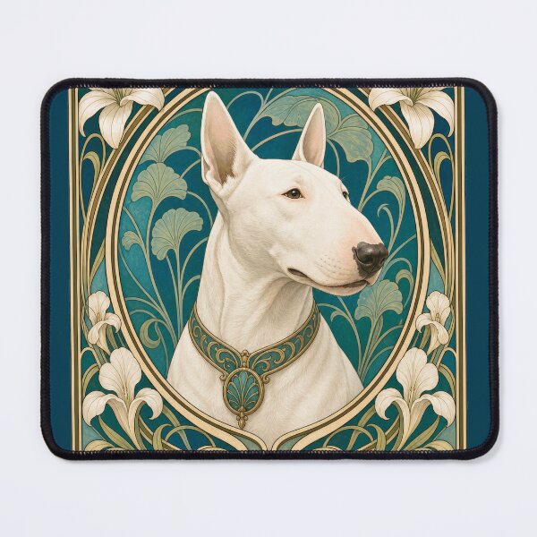 Item preview, Belle Epoque Bull Terrier Dog Mom Dad Art designed and sold by AntiqueImages.