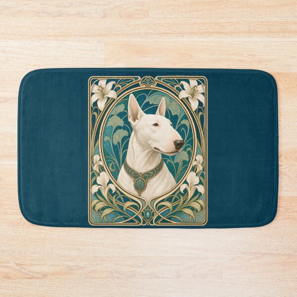 Item preview, Belle Epoque Bull Terrier Dog Mom Dad Art designed and sold by AntiqueImages.