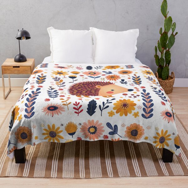 Item preview, Scandinavian Folk Art, Floral Hedgehog designed and sold by xiao xuans.